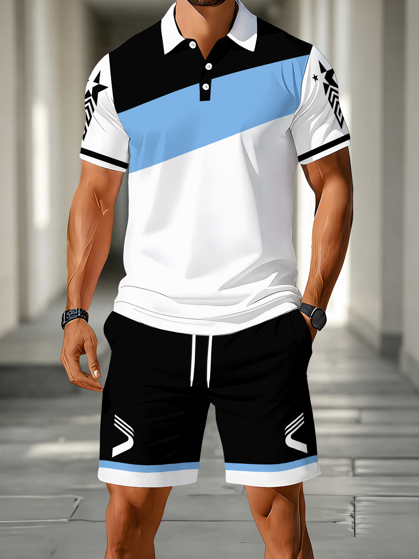 Summer Clothing Design - 2026 Summer Men's Polo Shirt Set