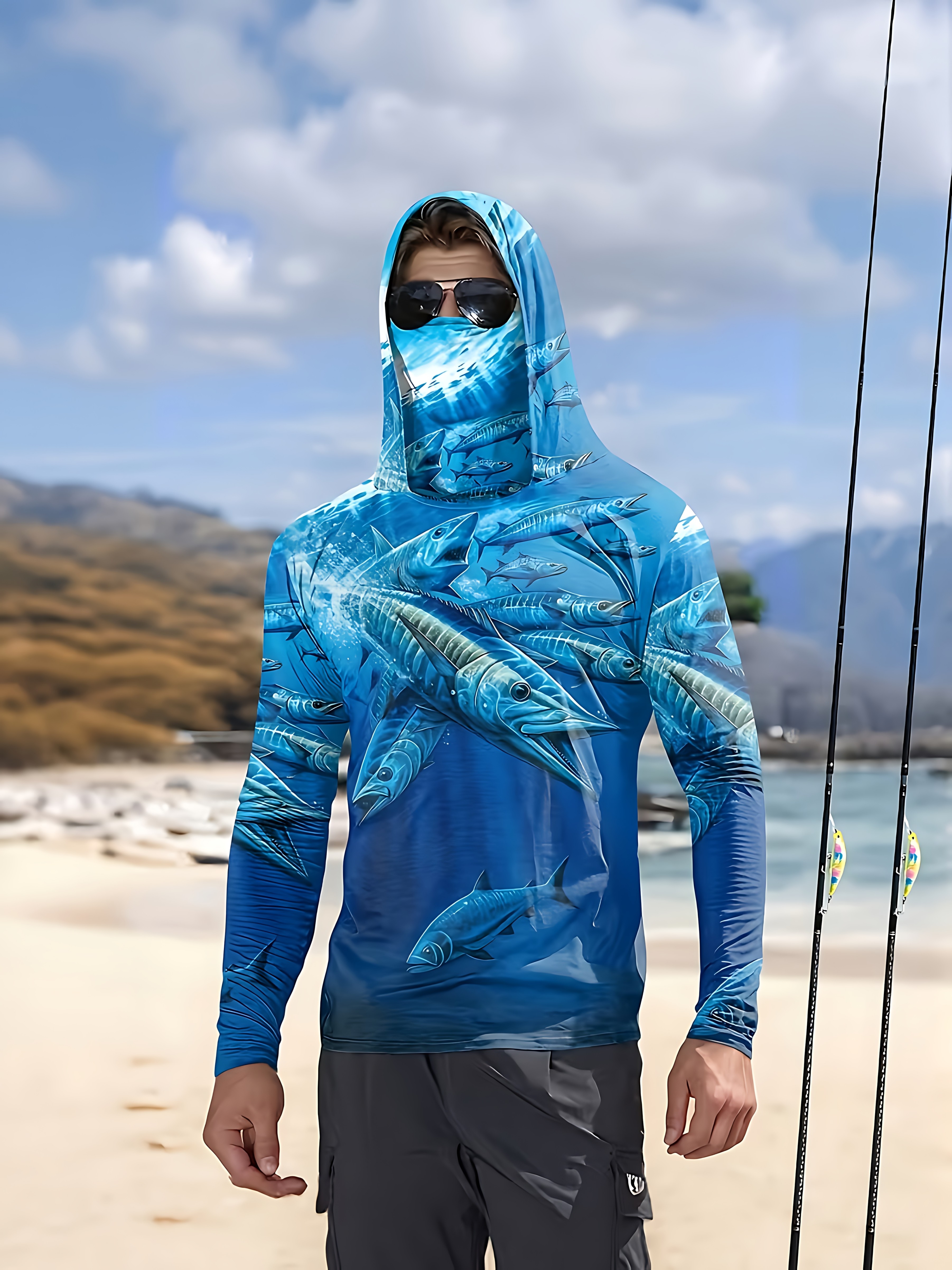 Summer Clothes - Fishing Shirt Hooded Men Fishing Clothes