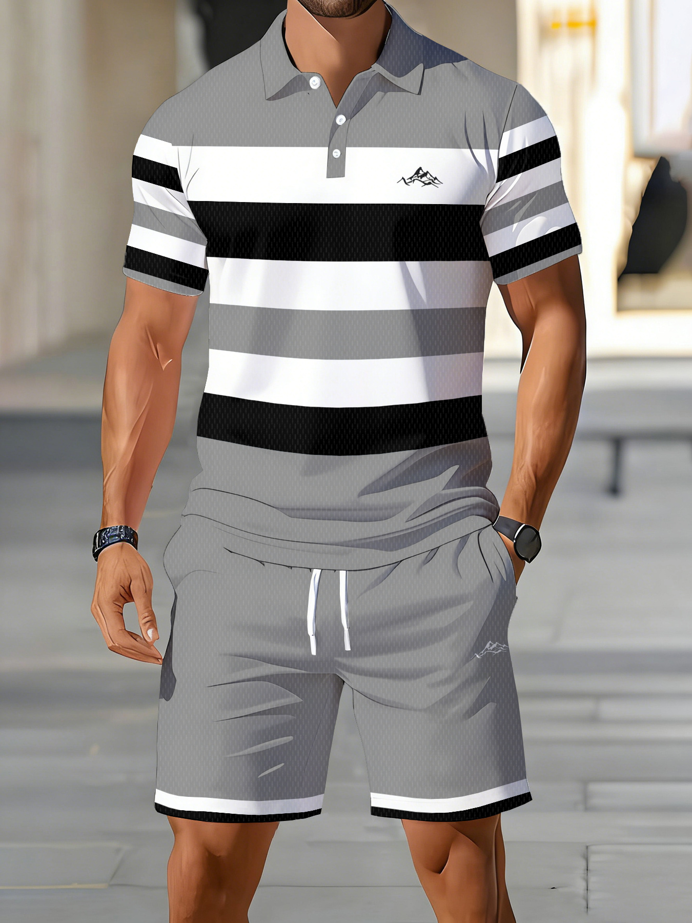 Summer Clothing Design - 2026 Summer Men's Polo Shirt Set