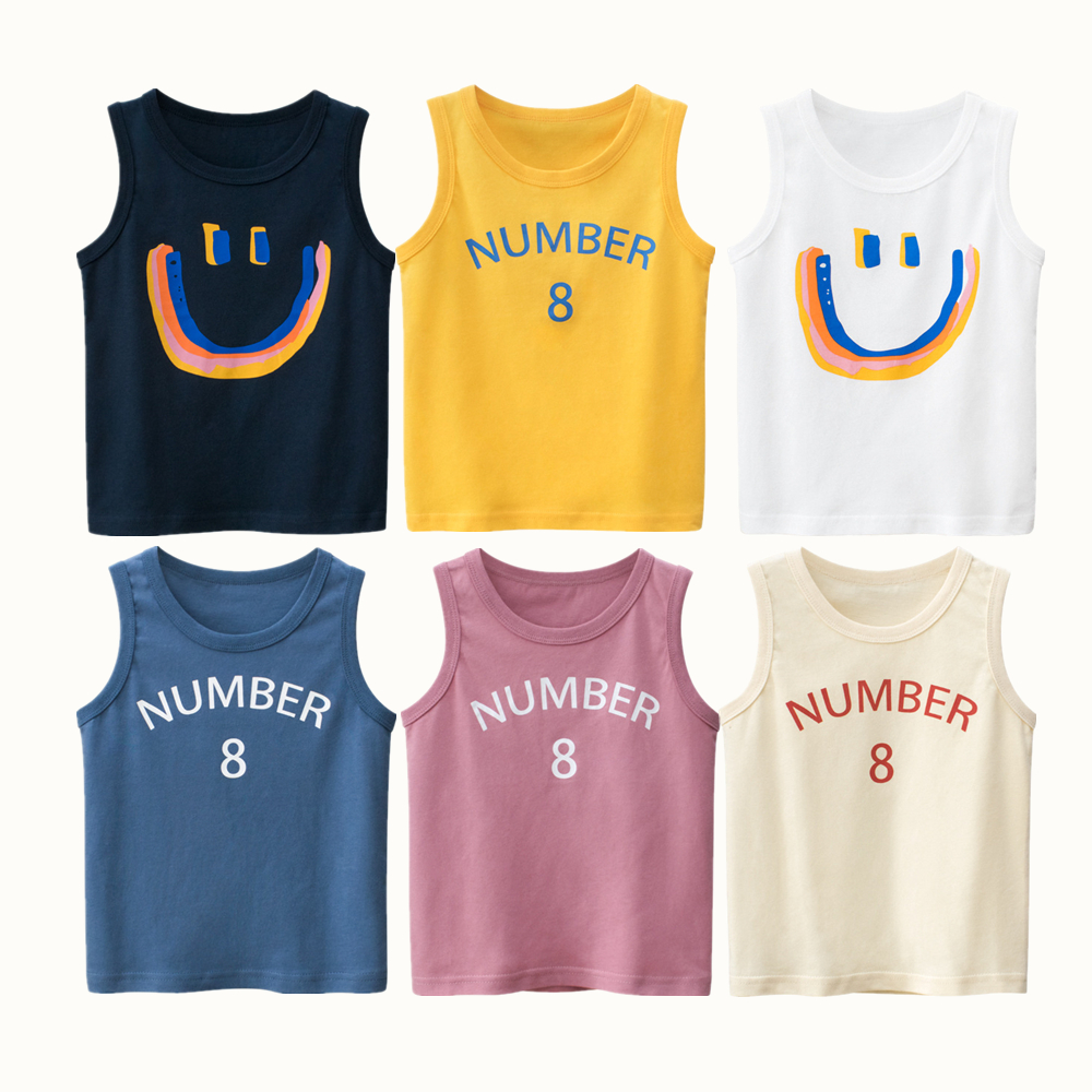 Summer Clothing Baby Boy - 2022 Summer Children Vests Clothing 100%