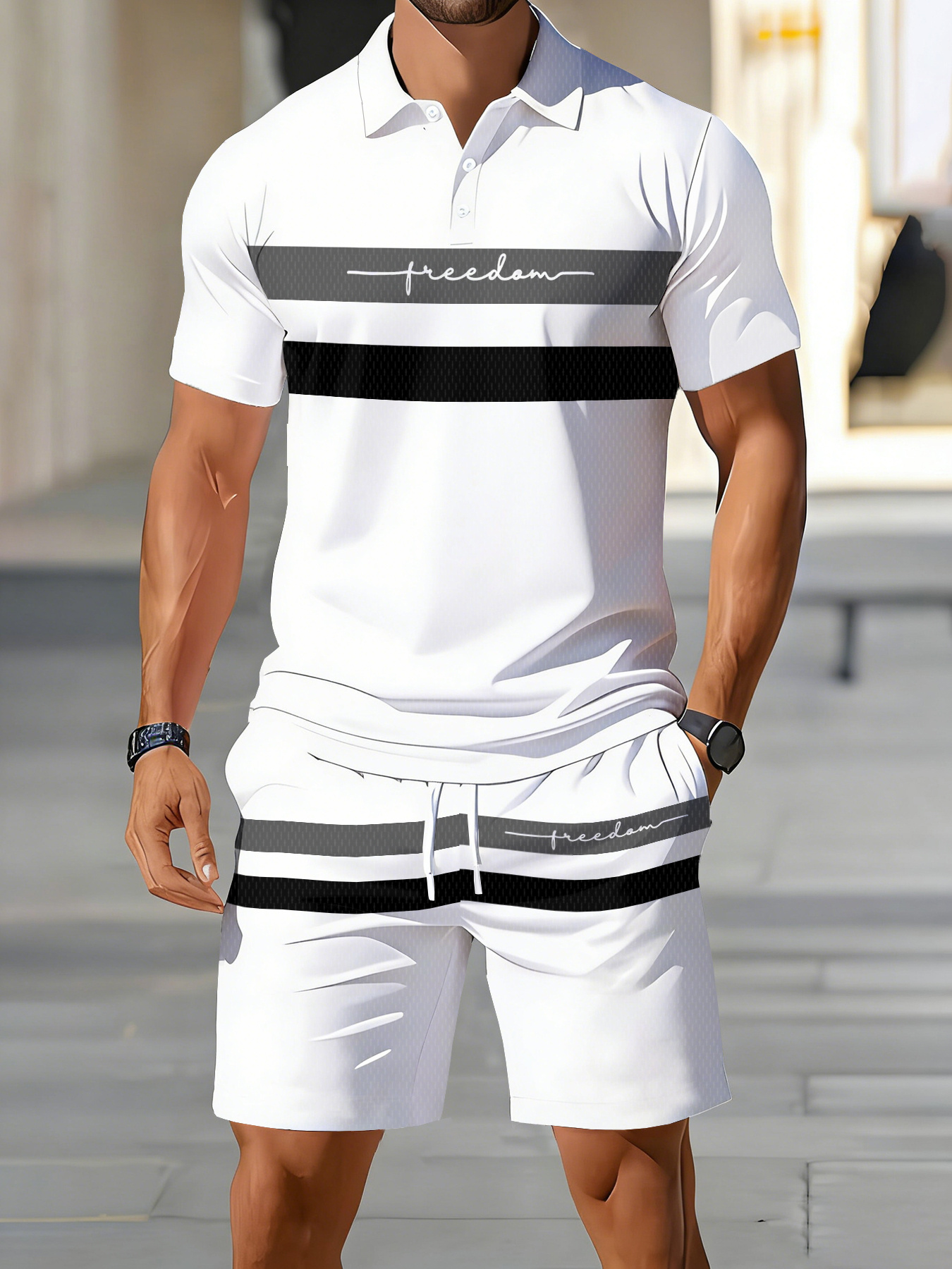 Summer Clothing Design - 2026 Summer Men's Polo Shirt Set