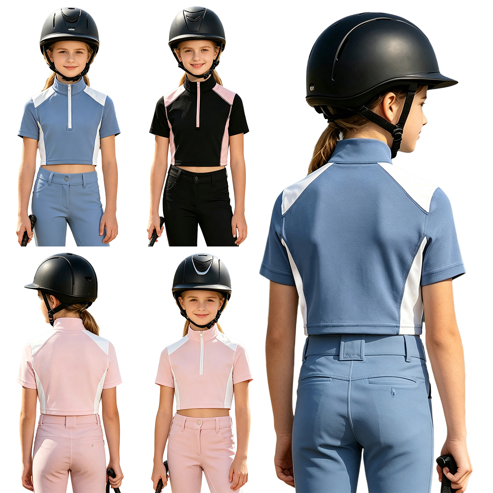 Kids Girls Sports Equestrian S - Summer Equestrian Clothing review and price