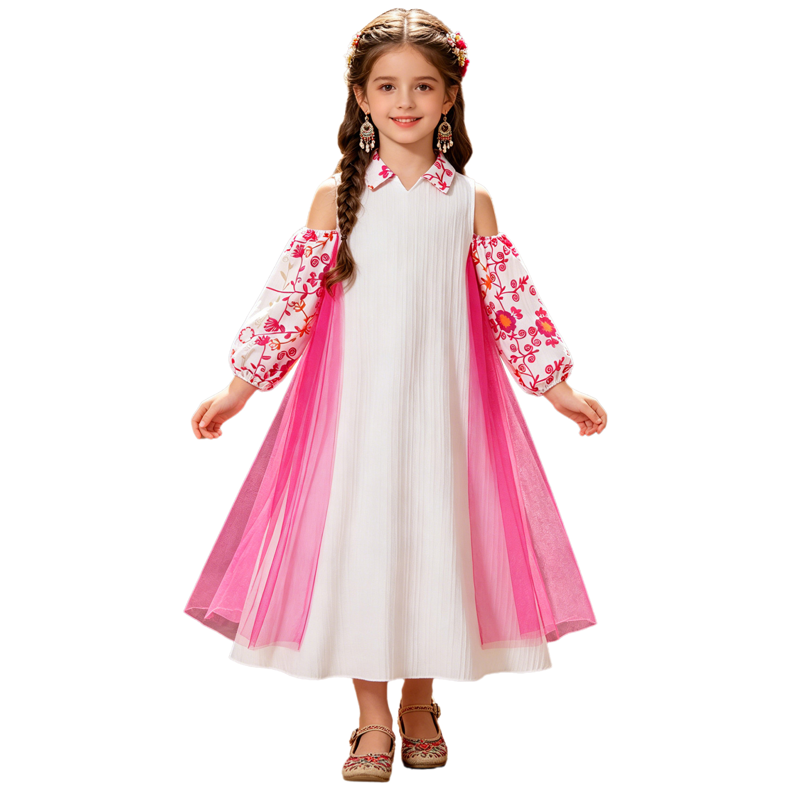 Girl Long Sleeve Mesh Patchwor - Summer Clothing Girls review and price