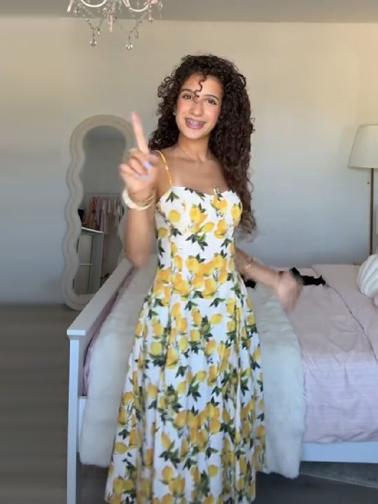 Summer Lemon Floral Midi Dress - Sundress Midi Floral review and price
