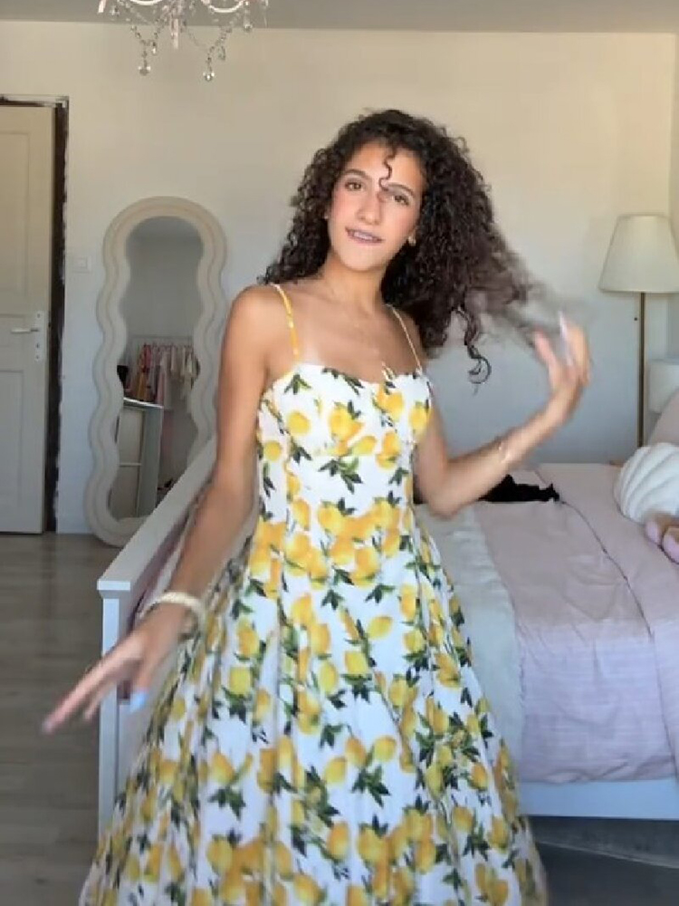 Summer Lemon Floral Midi Dress - Sundress Midi Floral review and price