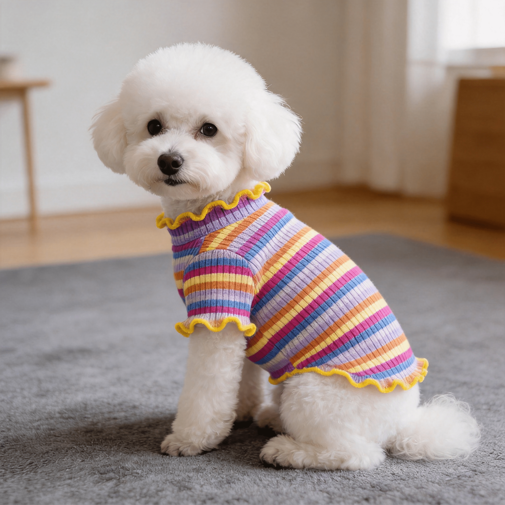 1PC Wide Elastic Stripes Pet D - Summer Dog Clothing review and price