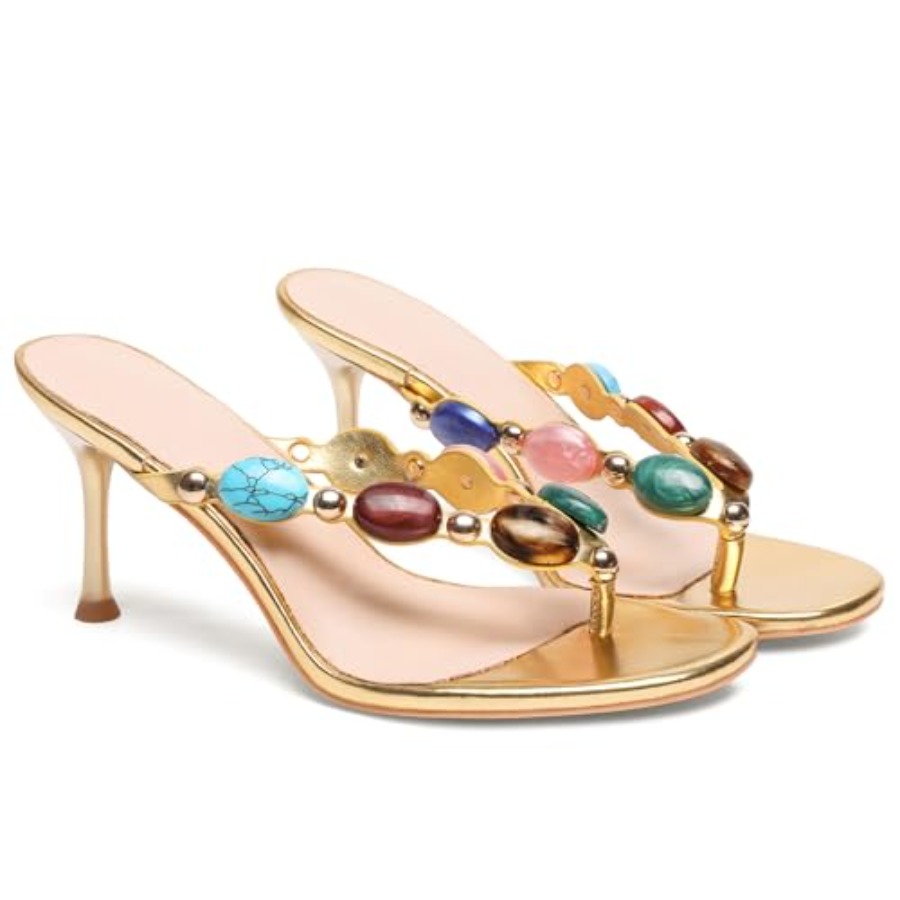 Oakmoo Women's Jeweled Thong S - Flip Flop Jeweled review and price