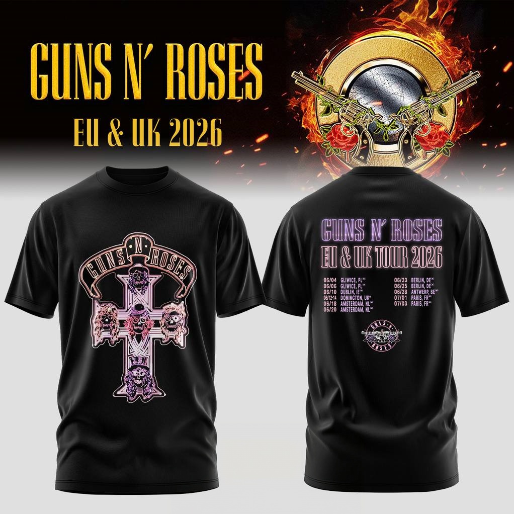 Guns N Roses EU & UK TOUR 2026 - Summer Clothing Uk Men review and price