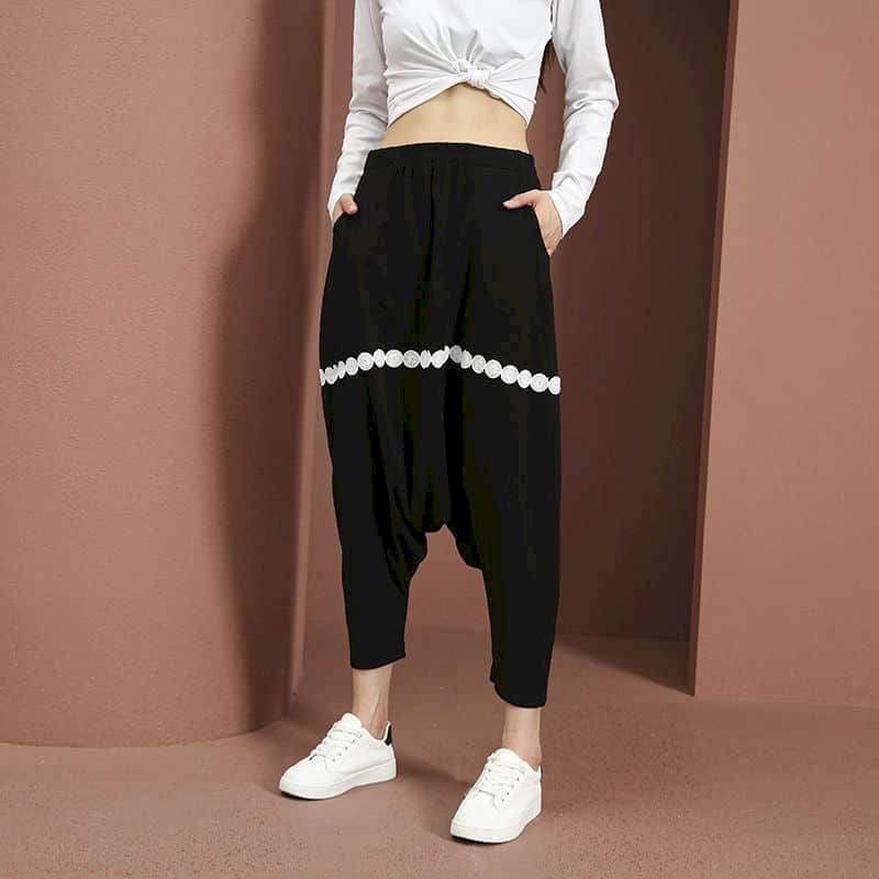 Baggy Pants Women Elastic Wais - Summer Clothing Drop review and price