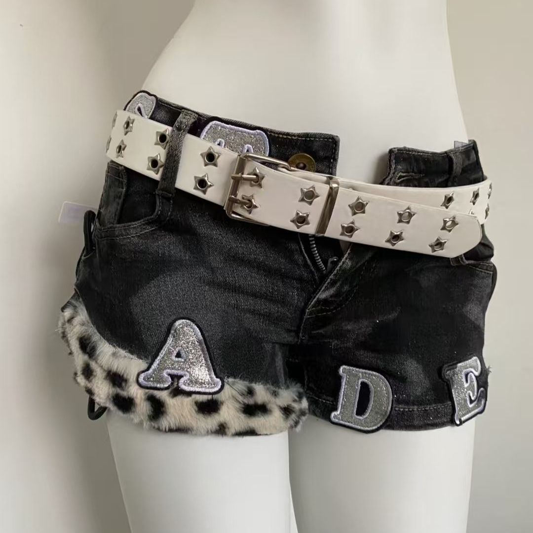 Y2k Embroidered Patch Denim Sh - Summer Clothing Girls review and price