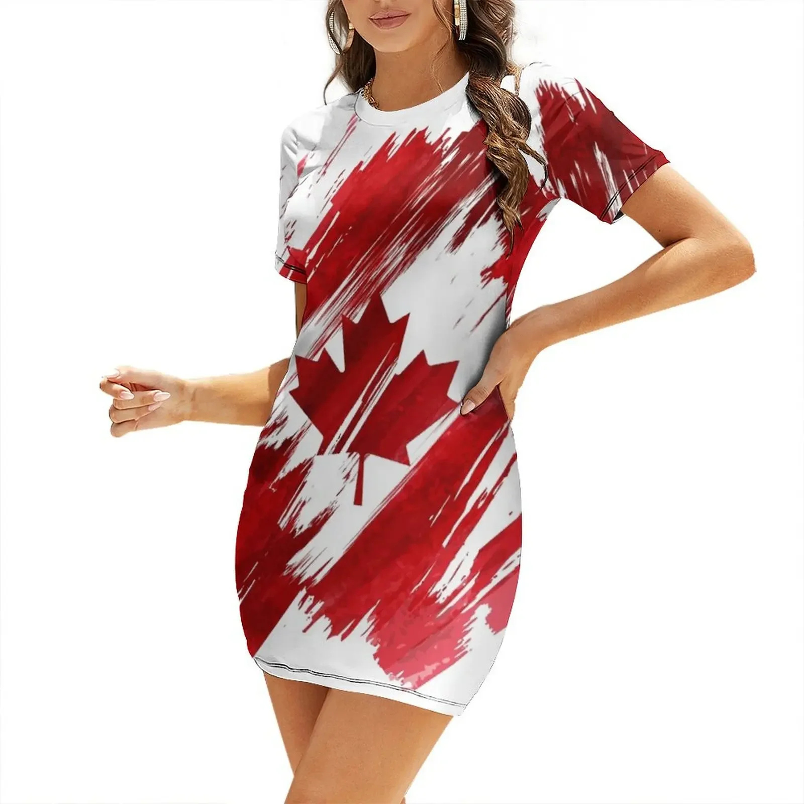 Canada Short-Sleeved Dress ele - Summer Clothing Women Canada review and price