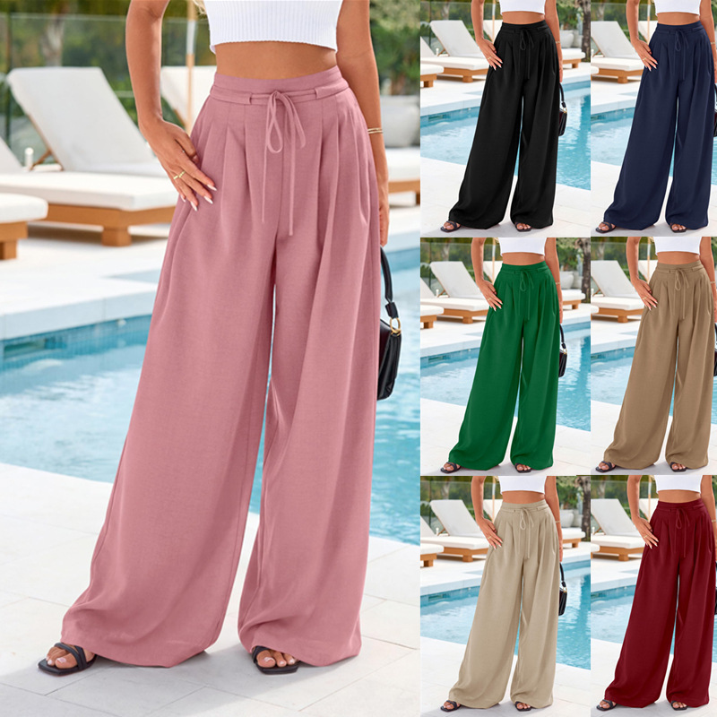 Women High Waist Drawstring Wi - Palazzo Pant Wide review and price