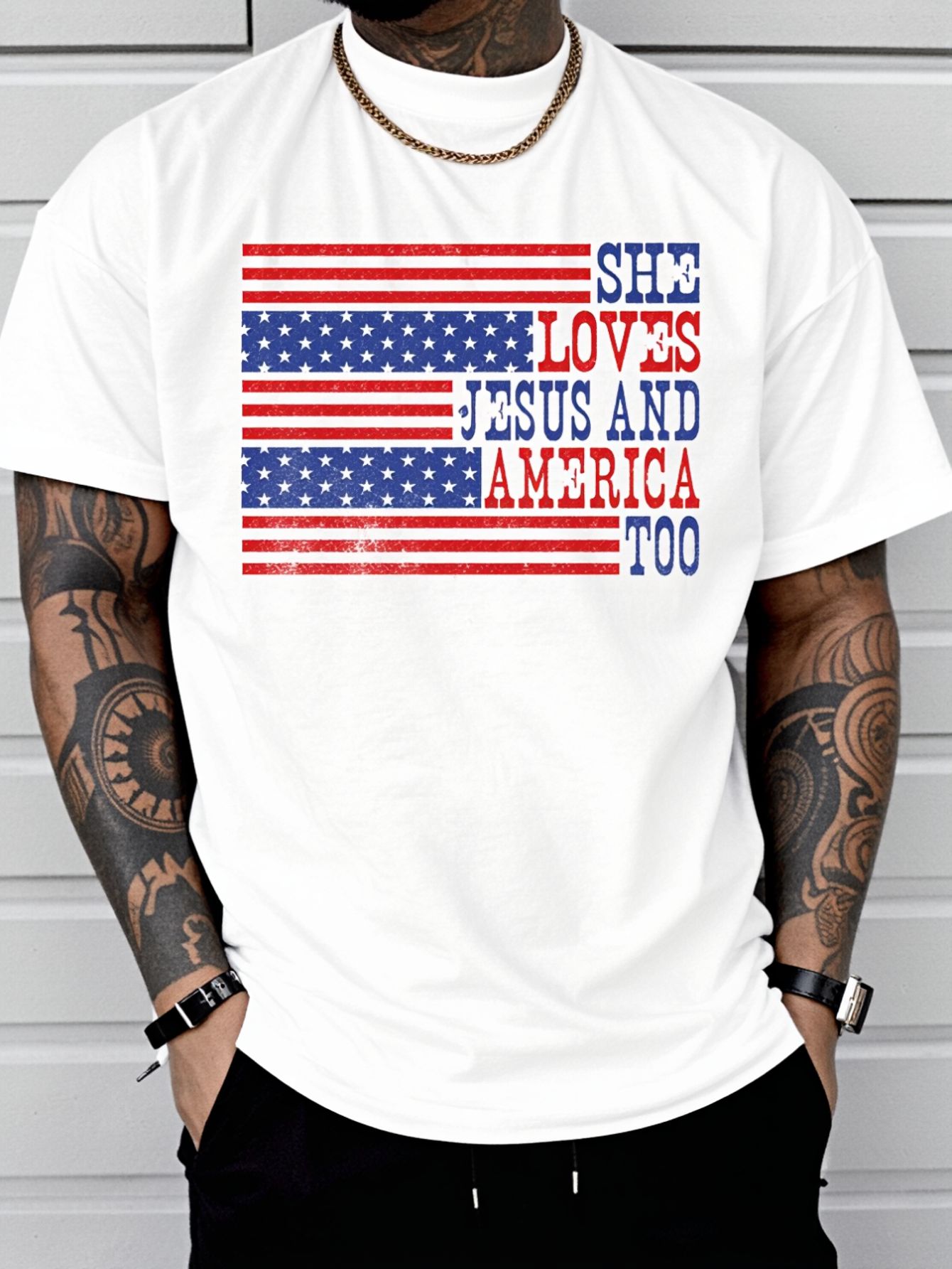 She Loves Jesus And America To - Summer Clothing Not Shein review and price