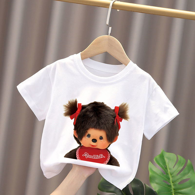 Monchhichi Kids T-shirts Anime - Summer Clothing Baby Boy review and price