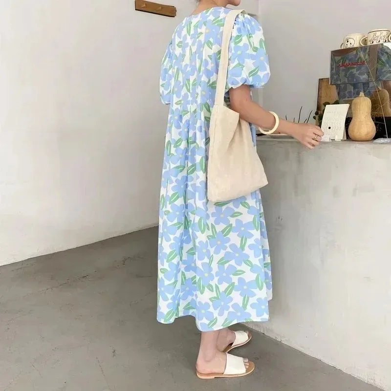 Summer Round Collar High Waist - Sundress Midi Floral review and price