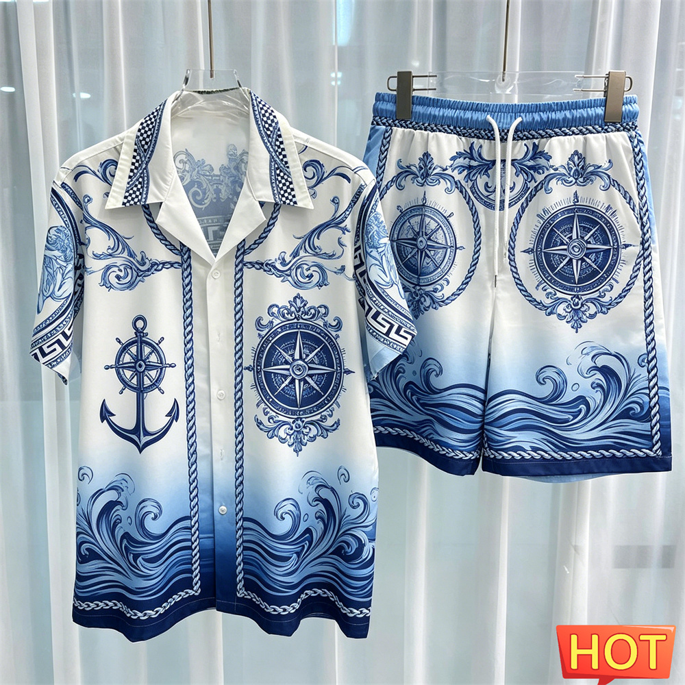 Sailor Pattern Men's Shirt Set - Summer Clothing Sets Men review and price
