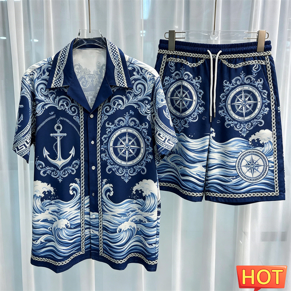 Sailor Pattern Men's Shirt Set - Summer Clothing Sets Men review and price