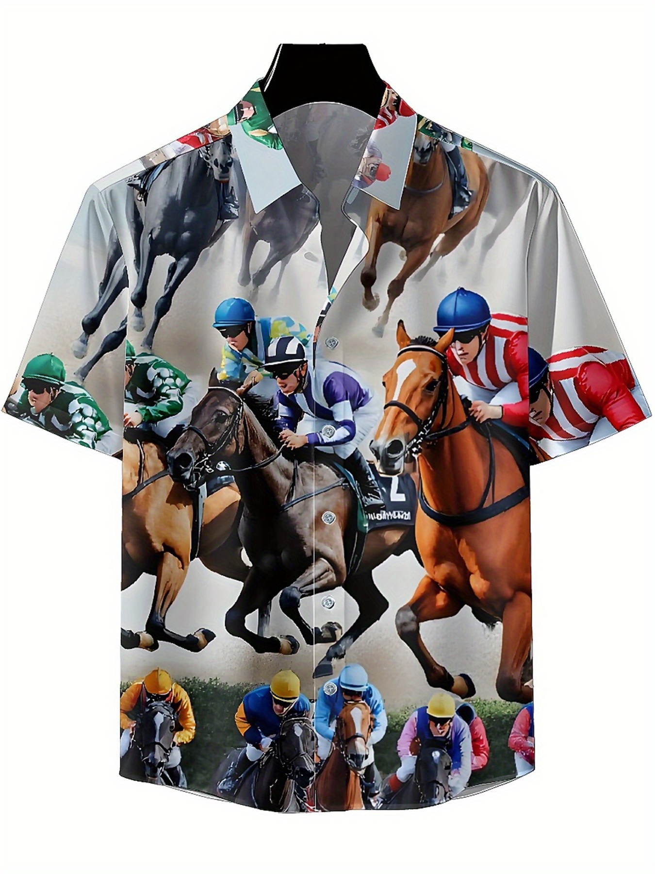 Men's Plus Size Hawaiian Shirt - Summer Equestrian Clothing review and price