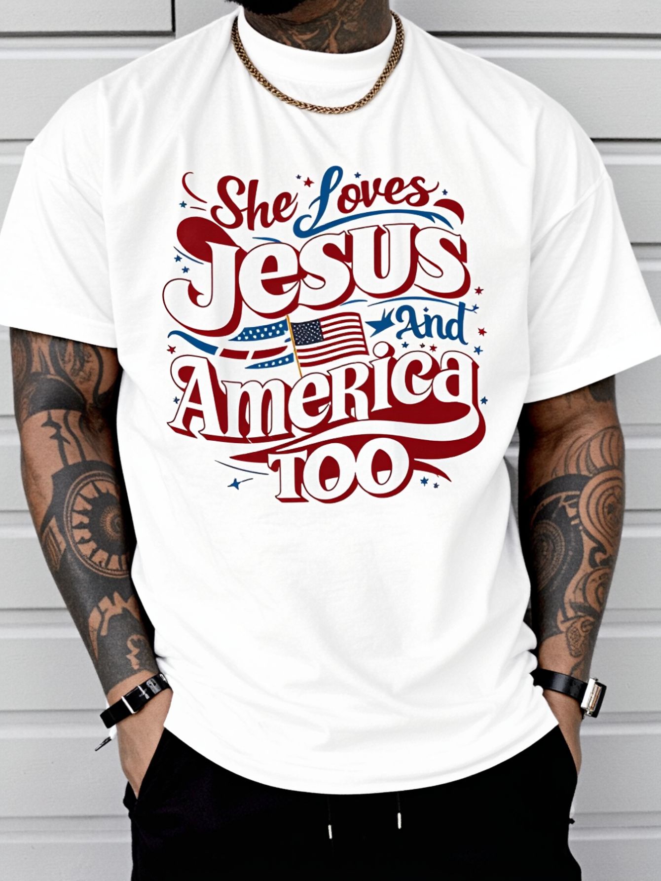 She Loves Jesus And America To - Summer Clothing Not Shein review and price