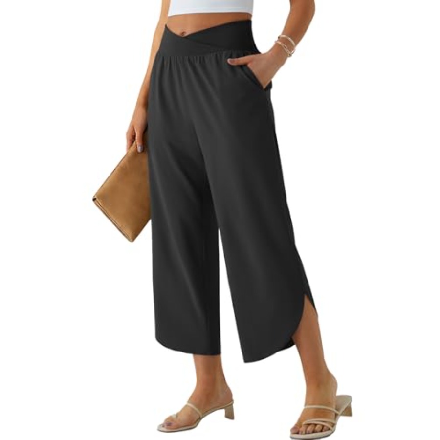 Wide Leg Capri Pants for Women - Palazzo Pant Wide review and price