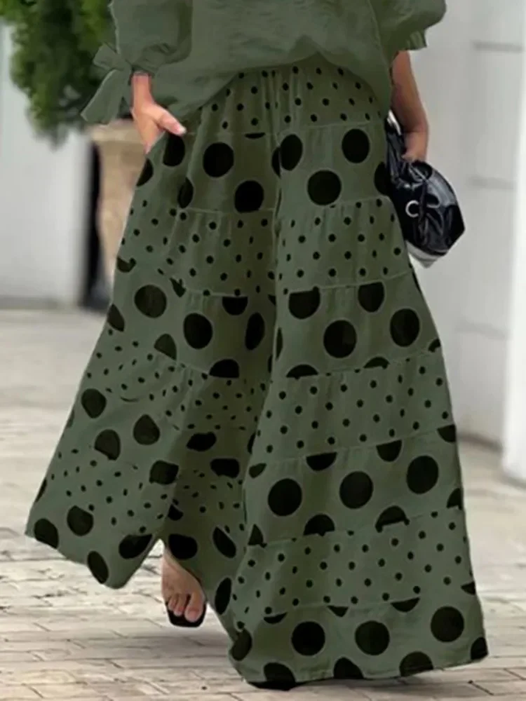 Women's Polka Dot Tiered Wide  - Palazzo Pant Wide review and price