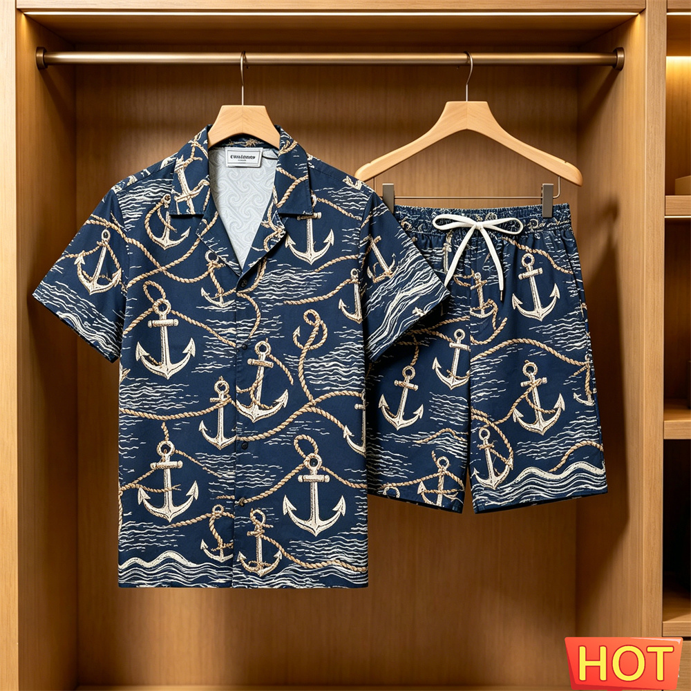 Men's 2 Piece Hawaiian Set Nau - Summer Clothing Sets Men review and price