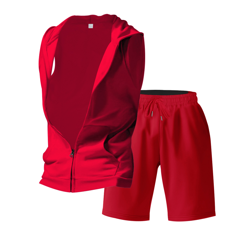 Men's Suit Sleeveless Hoodie T - Summer Clothing Sets Men review and price