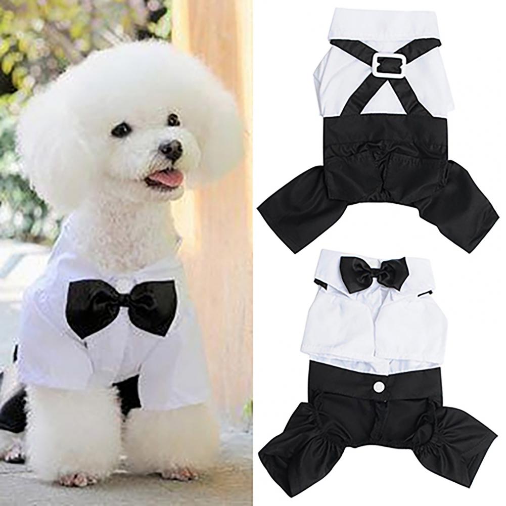 Dog Bow Tie Suit Tuxedo Costum - Summer Dog Clothing review and price
