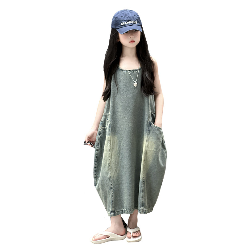 Vintage Blue Children Girls Hi - Summer Clothing Girls review and price