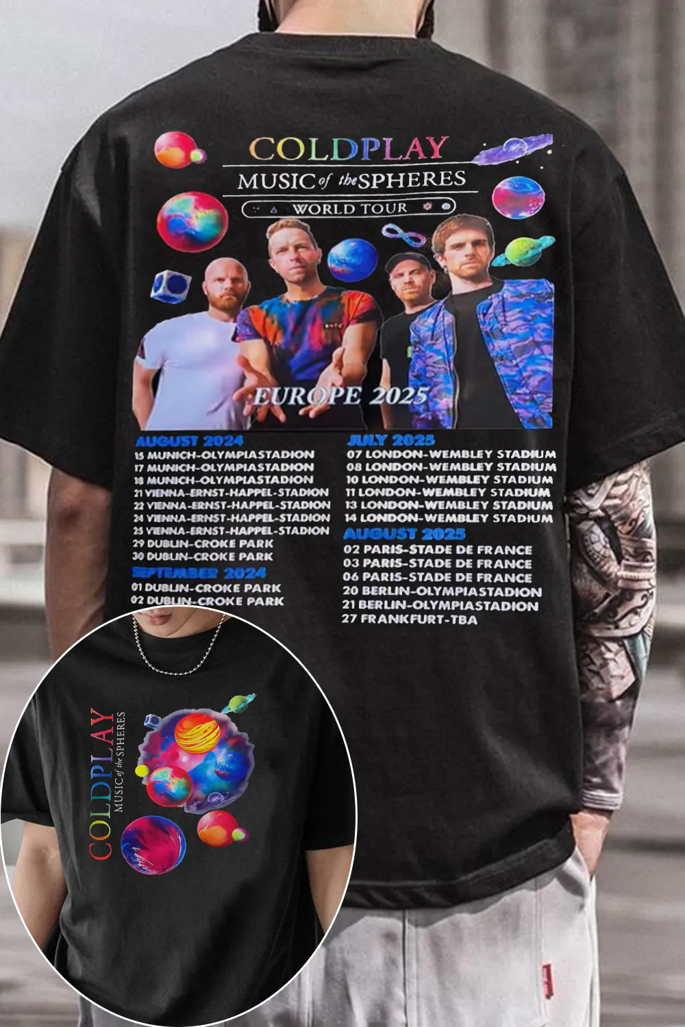 Uk Band Cold-plays TShirt Mens - Summer Clothing Uk Men review and price