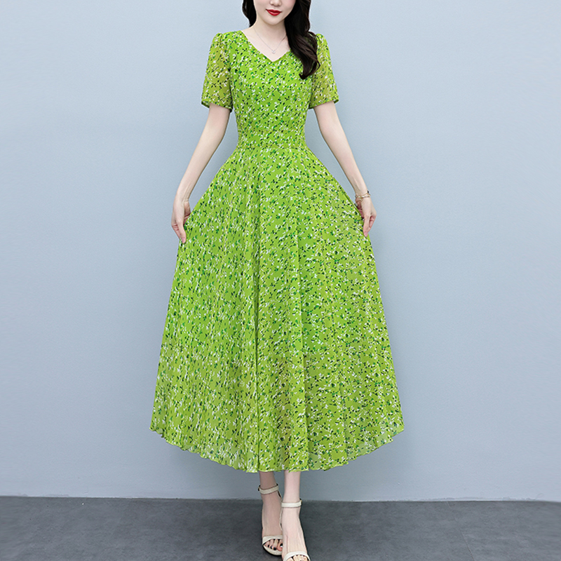 Summer Vacation Short Sleeve B - Sundress Midi Floral review and price