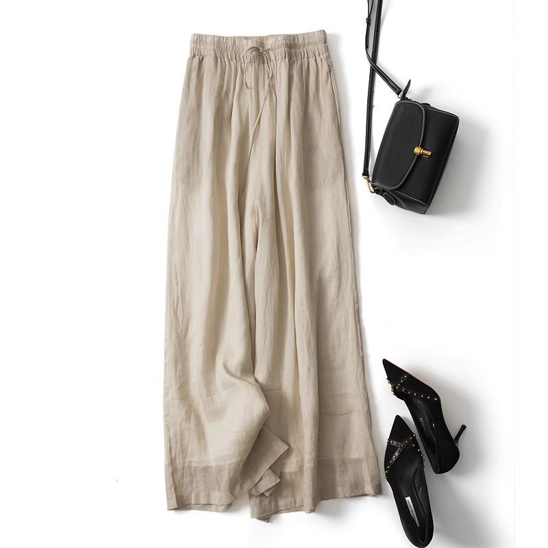 Double-Layer Cotton Linen Wide - Palazzo Pant Wide review and price