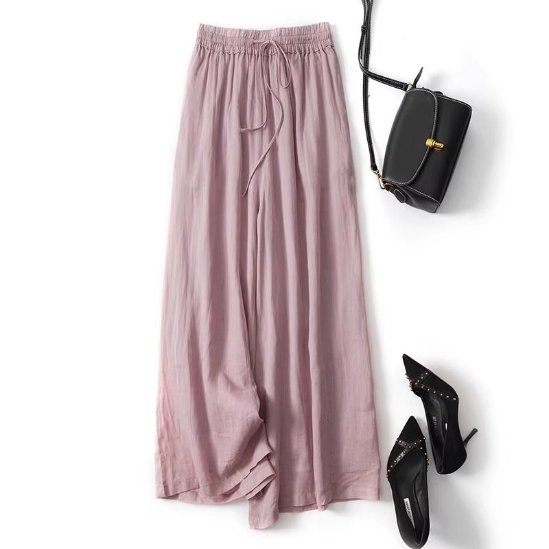 Double-Layer Cotton Linen Wide - Palazzo Pant Wide review and price