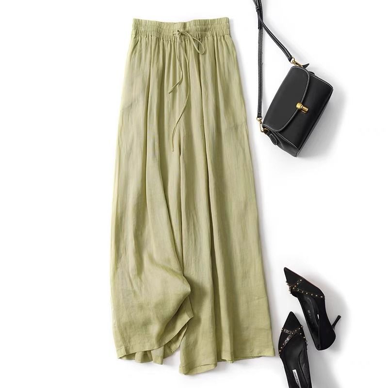 Double-Layer Cotton Linen Wide - Palazzo Pant Wide review and price