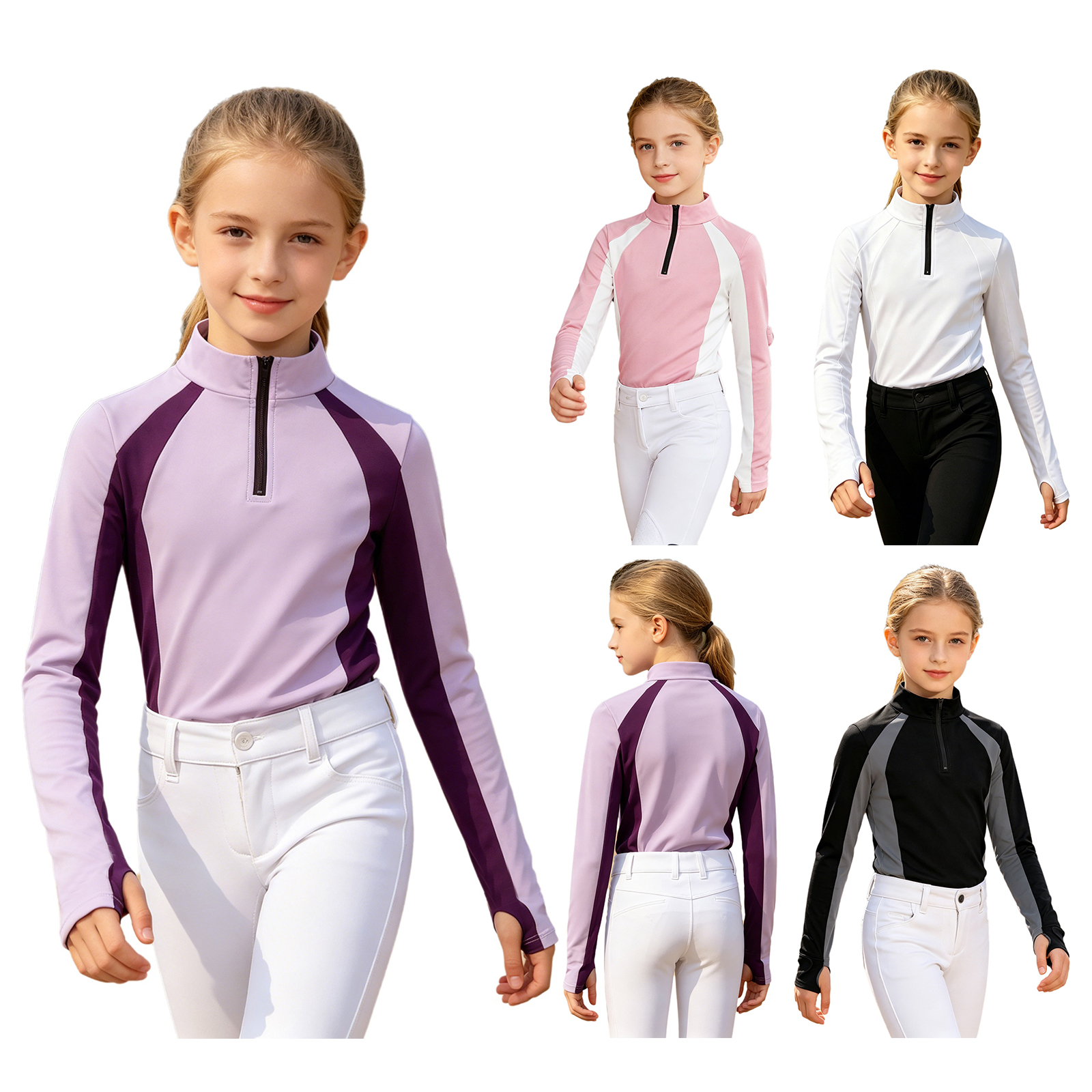 Kids Girls Equestrian Horse Ri - Summer Equestrian Clothing review and price