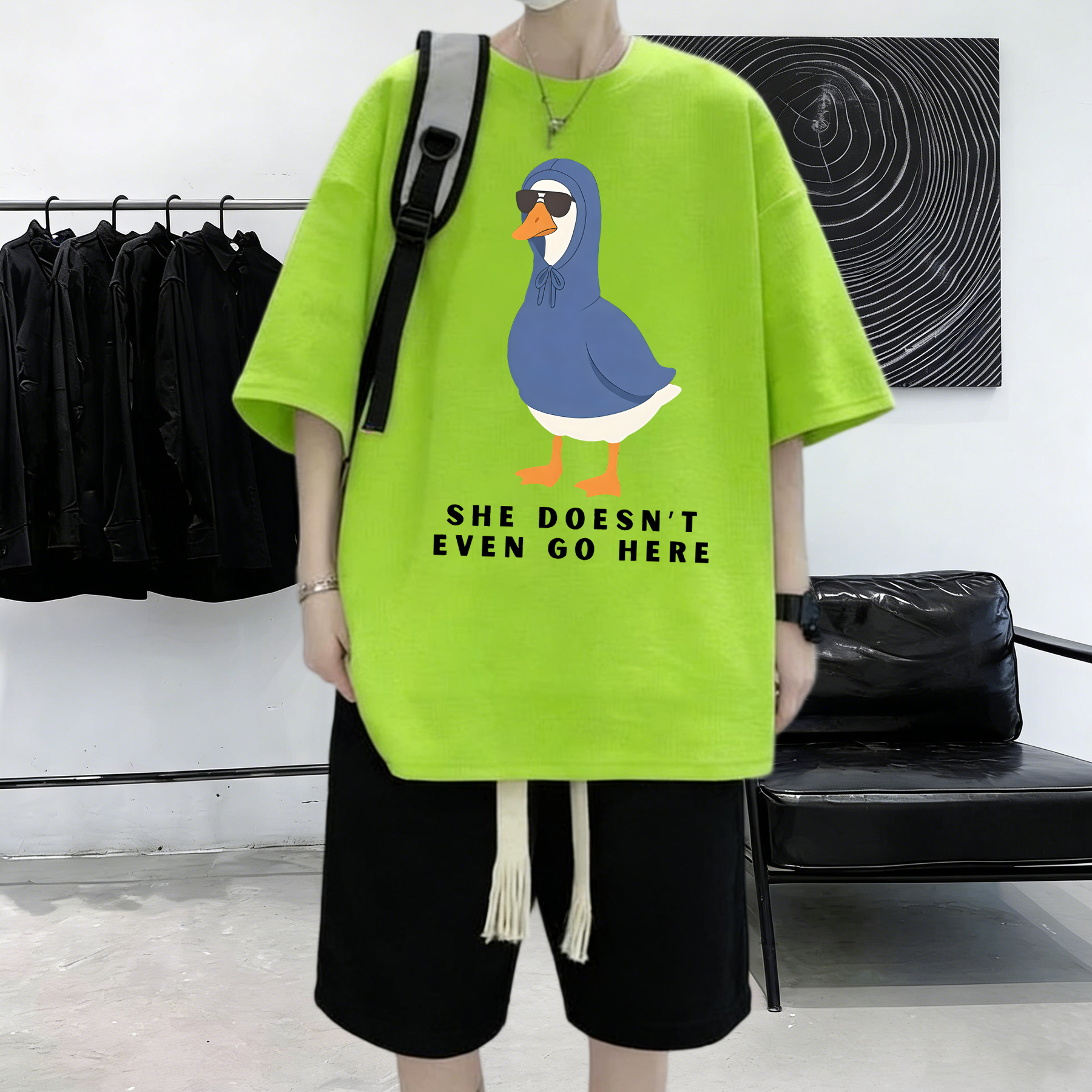 She Doesn'T Even Go Here Print - Summer Clothing Not Shein review and price