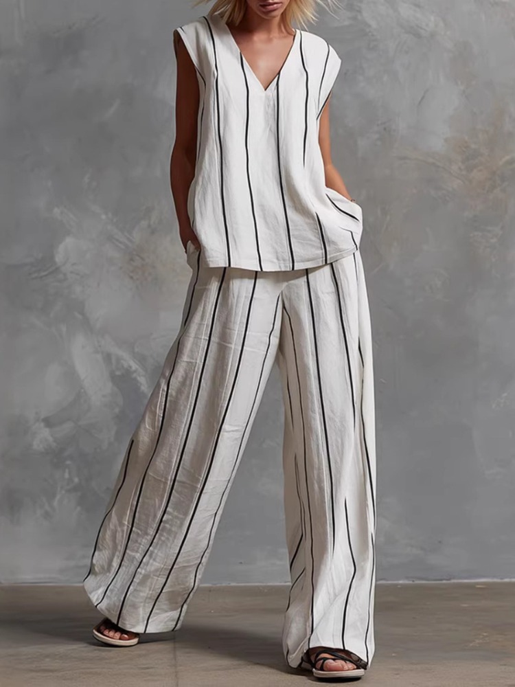 Uoozee Women's Striped Casual  - Palazzo Pant Wide review and price