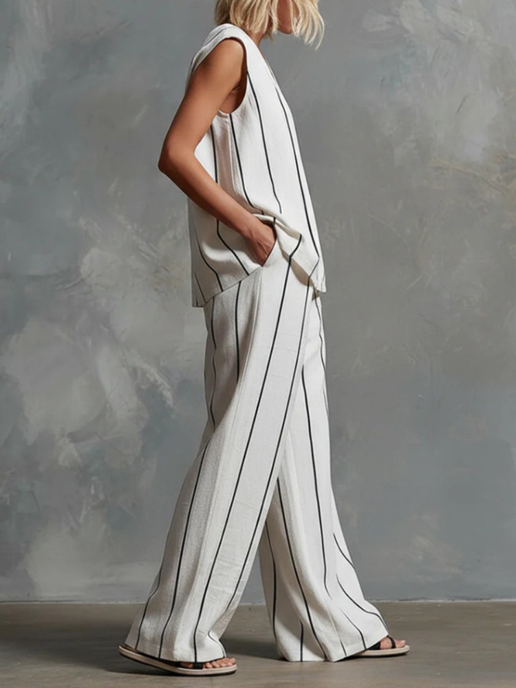 Uoozee Women's Striped Casual  - Palazzo Pant Wide review and price