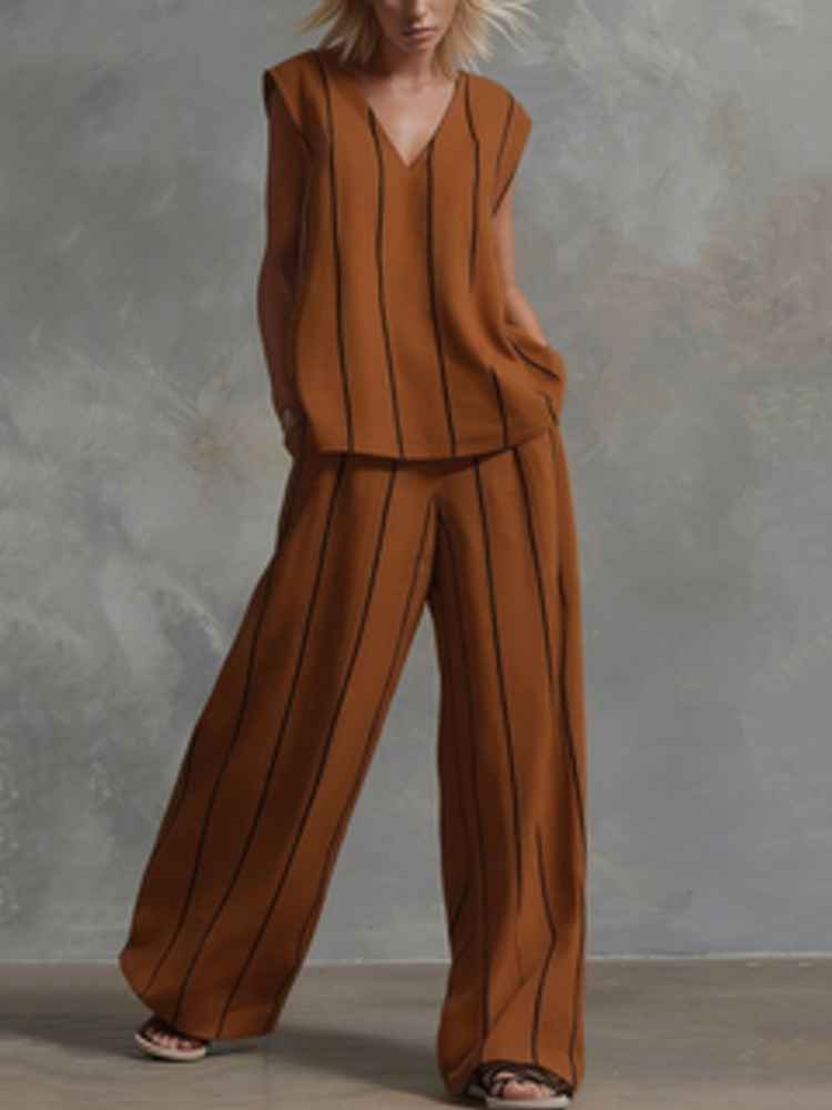 Uoozee Women's Striped Casual  - Palazzo Pant Wide review and price