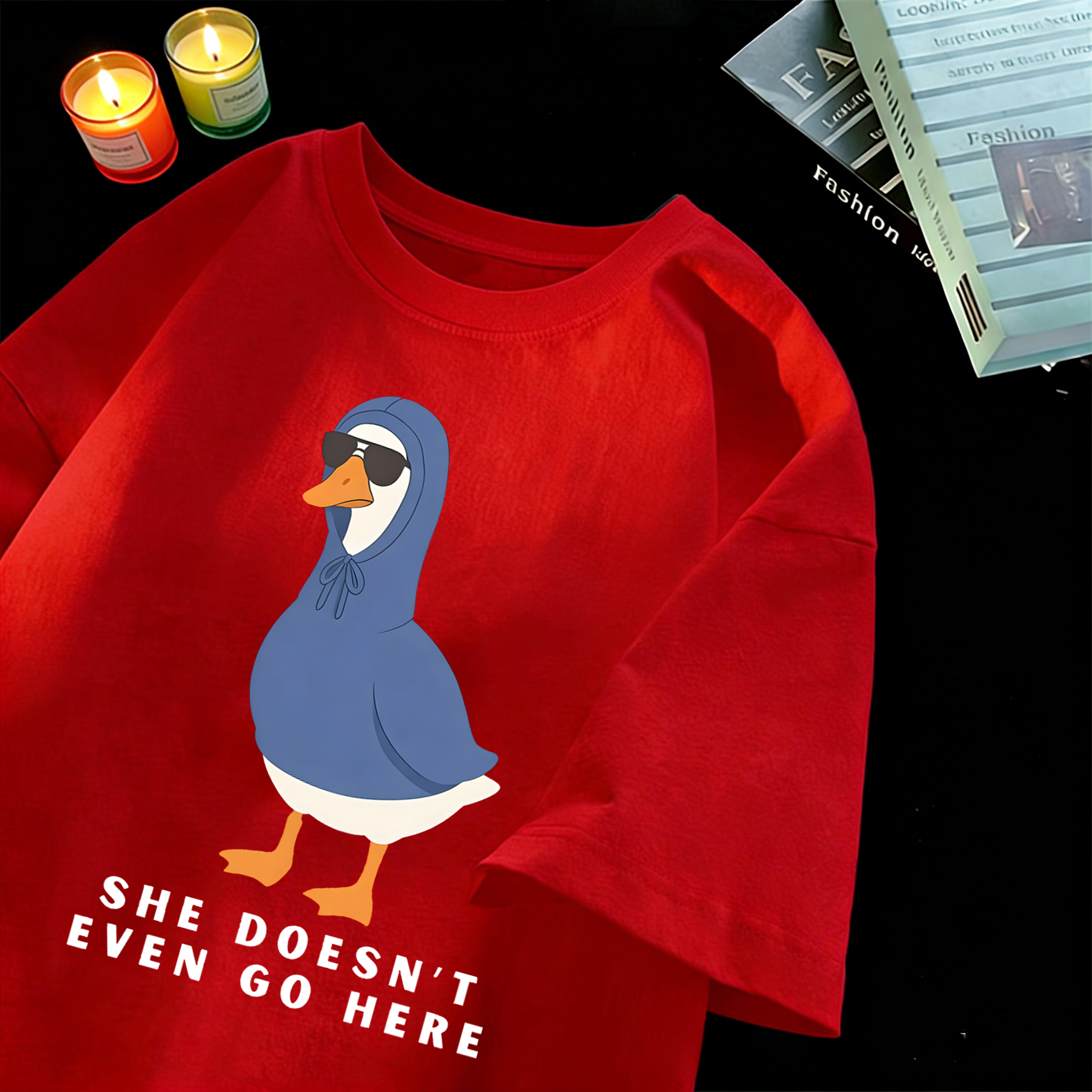She Doesn'T Even Go Here Print - Summer Clothing Not Shein review and price