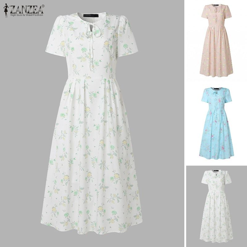 ZANZEA Summer Beach Sundress B - Sundress Midi Floral review and price