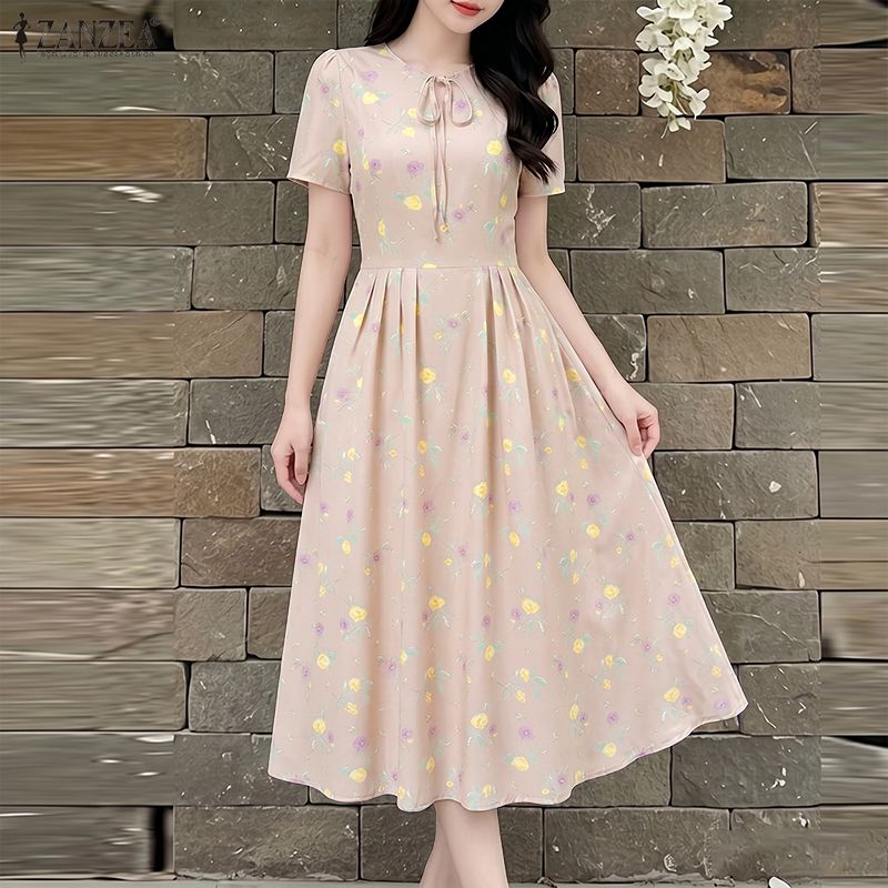 ZANZEA Summer Beach Sundress B - Sundress Midi Floral review and price