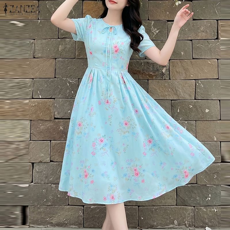 ZANZEA Summer Beach Sundress B - Sundress Midi Floral review and price